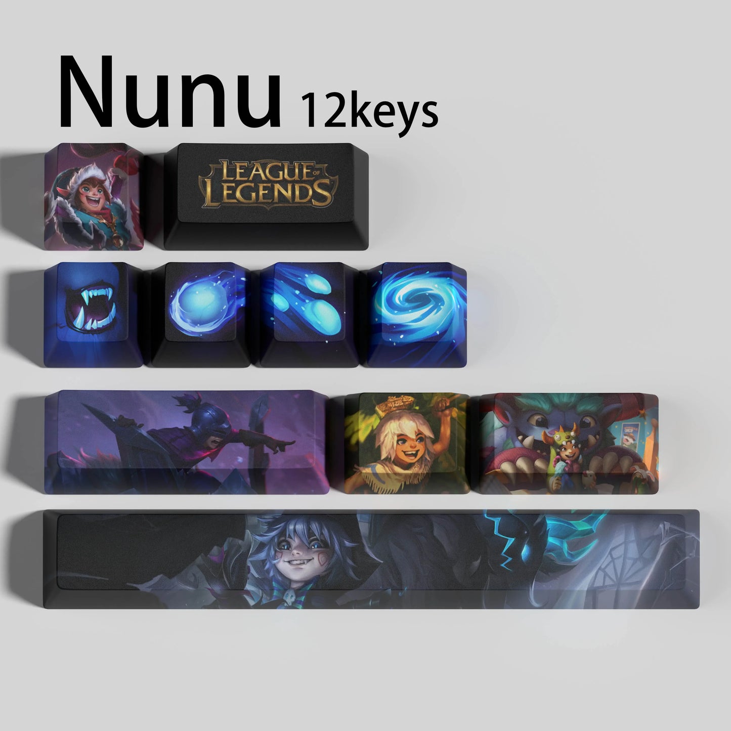 League of Legends Nunu Keycaps – Mechanical Keyboard Gaming Keycap Set | PixelCaps