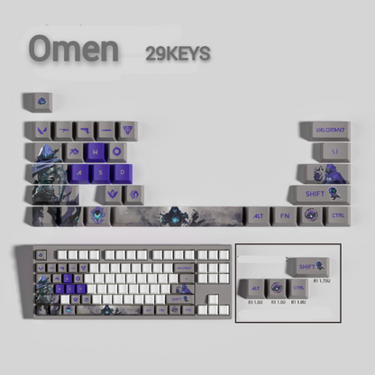 PixelCaps - Omen Keycaps – Limited Edition (29/14 Keys)