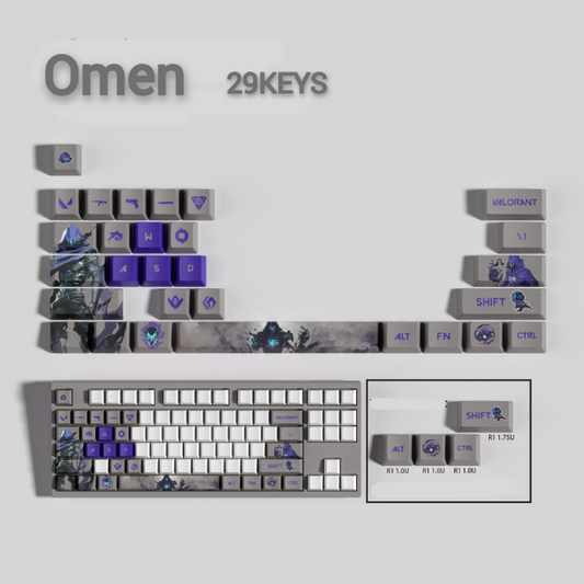 PixelCaps - Omen Keycaps – Limited Edition (29/14 Keys)