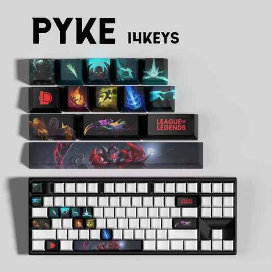 League of Legends Pyke Keycaps – Mechanical Keyboard Gaming Keycap Set (30 / 14 / 12 Keys) | PixelCaps