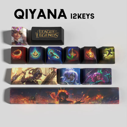 League of Legends Qiyana Keycaps – Mechanical Keyboard Gaming Keycap Set | PixelCaps
