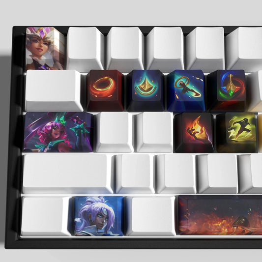 League of Legends Qiyana Keycaps – Mechanical Keyboard Gaming Keycap Set | PixelCaps