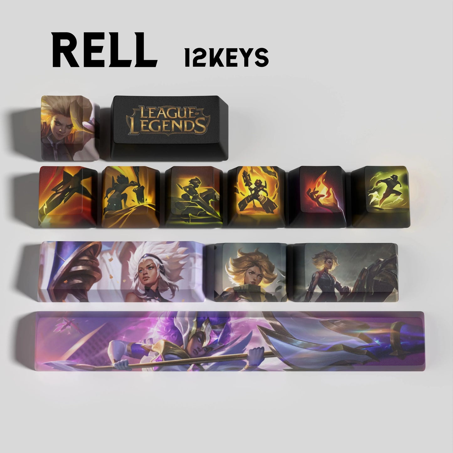 League of Legends Rell Keycaps – Mechanical Keyboard Gaming Keycap Set | PixelCaps