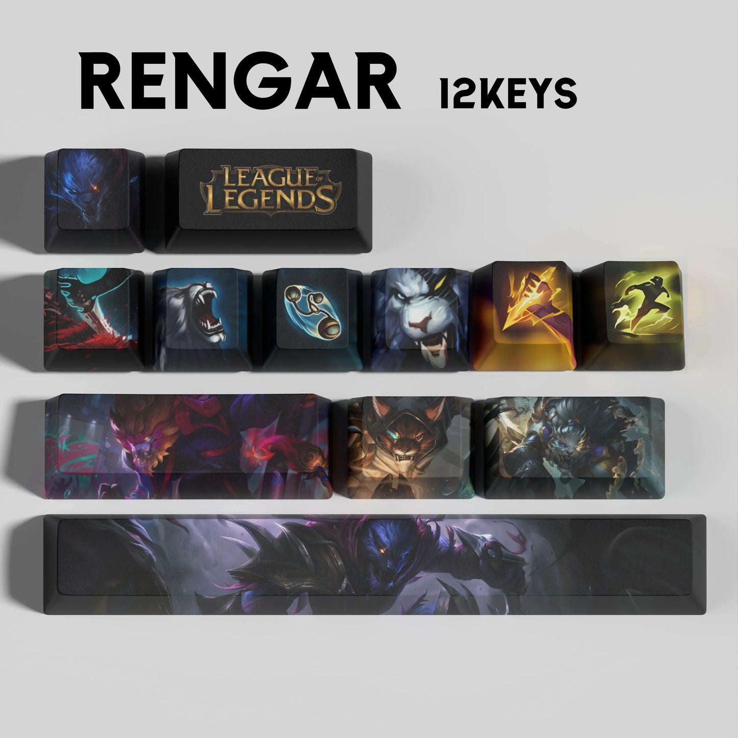 League of Legends Rengar Keycaps – Mechanical Keyboard Gaming Keycap Set | PixelCaps