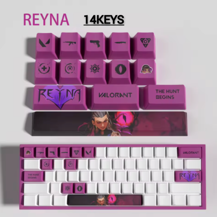 PixelCaps - Reyna Keycaps – Limited Edition (29/14 Keys)