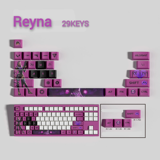 PixelCaps - Reyna Keycaps – Limited Edition (29/14 Keys)