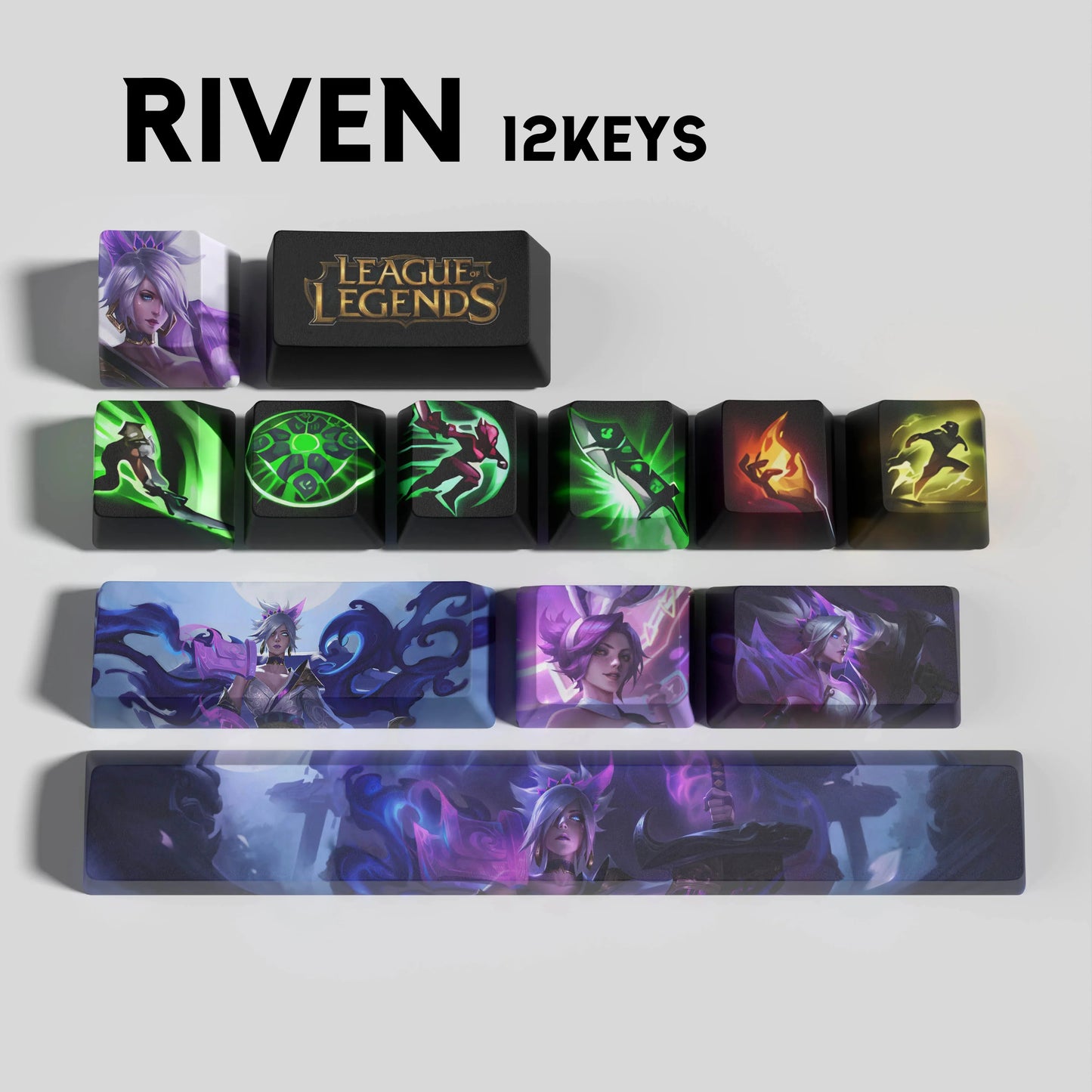 SPECIAL EDITION PixelCaps RIVEN KEYCAPS – 30, 14, 12 keys