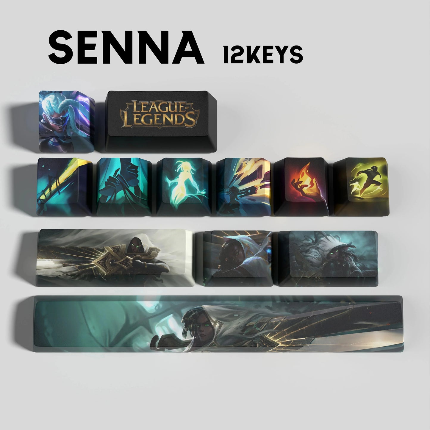 League of Legends Senna Keycaps – Mechanical Keyboard Gaming Keycap Set | PixelCaps