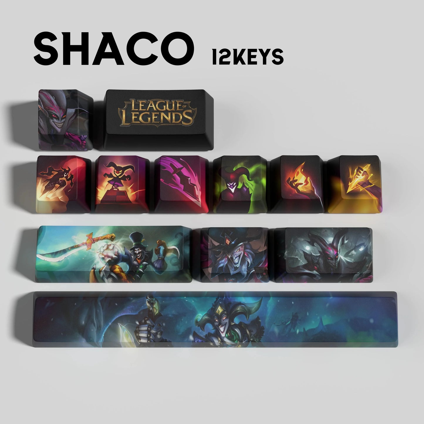 League of Legends Shaco Keycaps – Mechanical Keyboard Gaming Keycap Set | PixelCaps