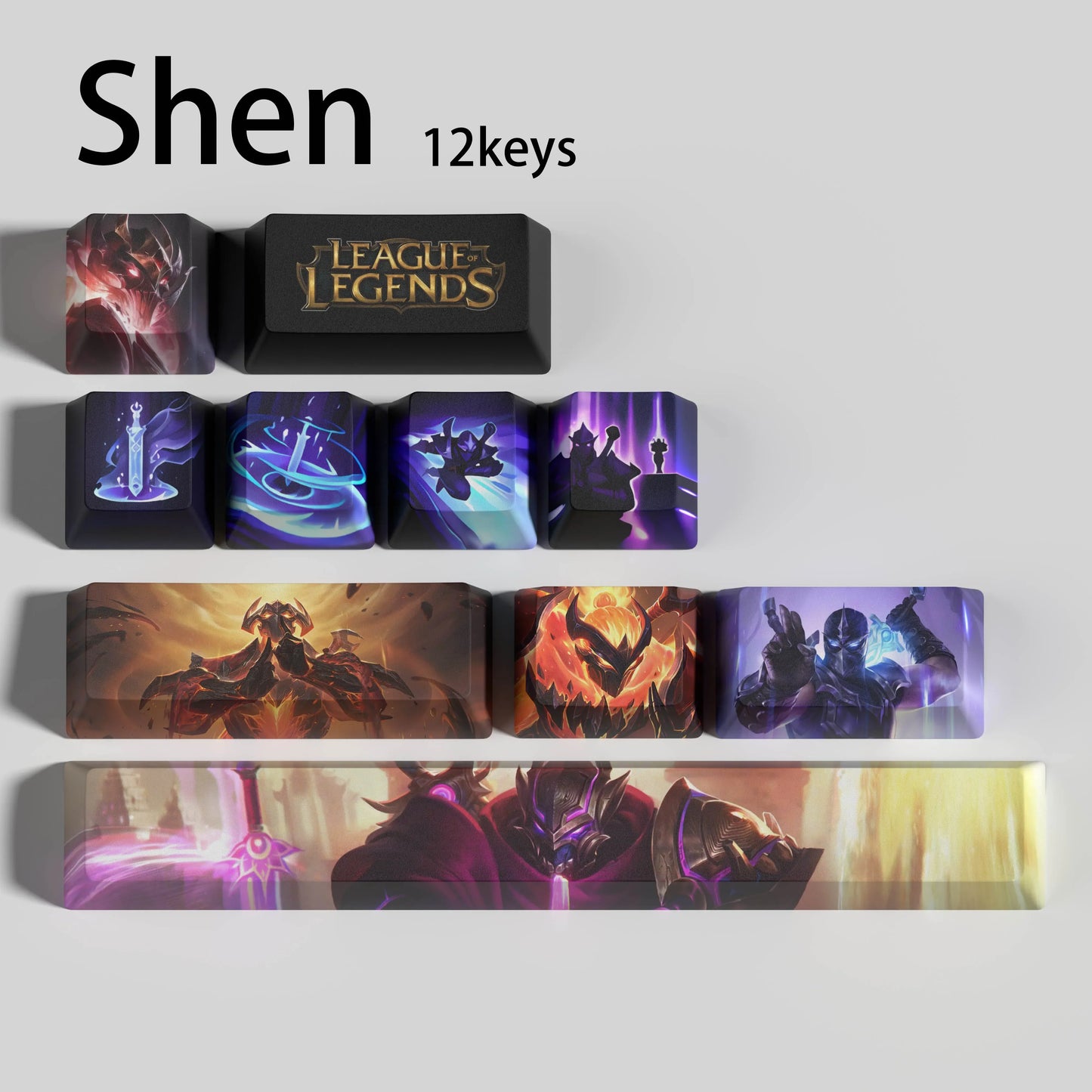 League of Legends Shen Keycaps – Mechanical Keyboard Gaming Keycap Set | PixelCaps
