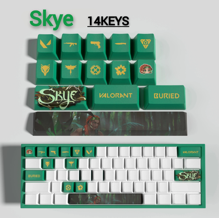 PixelCaps - Skye Keycaps – Limited Edition (29/14 Keys)