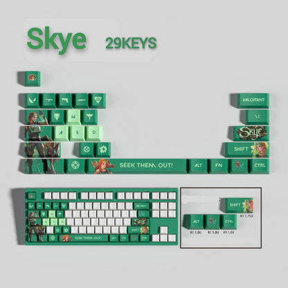 PixelCaps - Skye Keycaps – Limited Edition (29/14 Keys)
