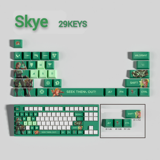 PixelCaps - Skye Keycaps – Limited Edition (29/14 Keys)