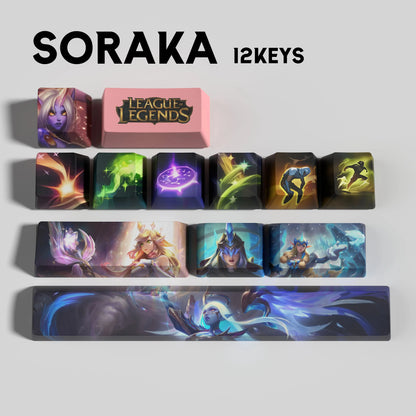 League of Legends Soraka Keycaps – Mechanical Keyboard Gaming Keycap Set (30 / 14 / 12 Keys) | PixelCaps