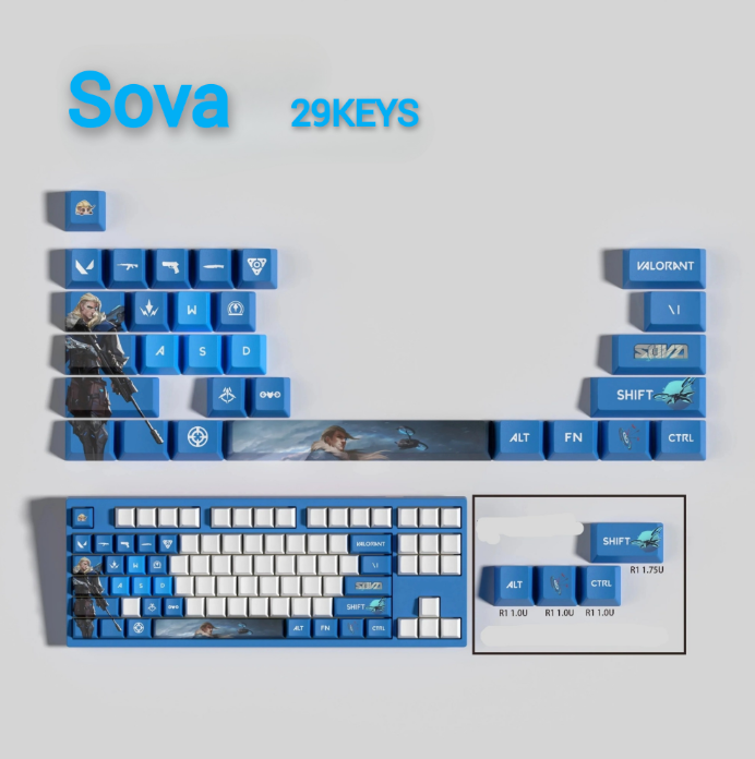 PixelCaps - Sova Keycaps – Limited Edition (29/14 Keys)