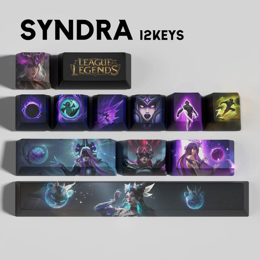 League of Legends Syndra Keycaps – Mechanical Keyboard Gaming Keycap Set | PixelCaps