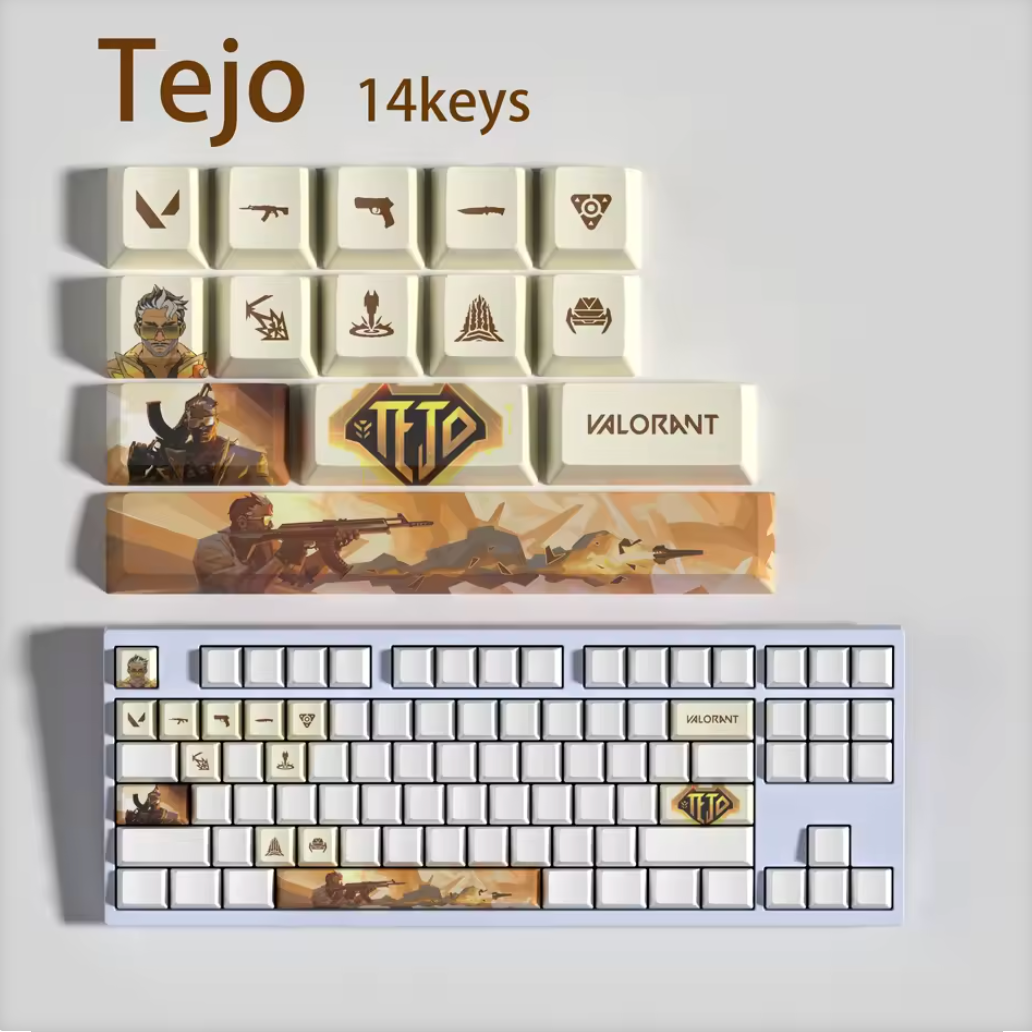 Valorant Tejo Keycaps – Mechanical Keyboard Keycap Set (29/14 Keys) | PixelCaps