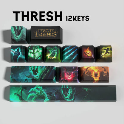 League of Legends Thresh Keycaps – Mechanical Keyboard Gaming Keycap Set (30 / 14 / 12 Keys) | PixelCaps