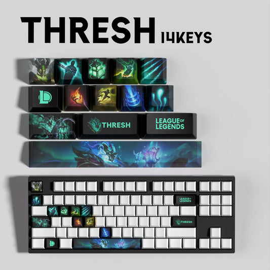 League of Legends Thresh Keycaps – Mechanical Keyboard Gaming Keycap Set (30 / 14 / 12 Keys) | PixelCaps
