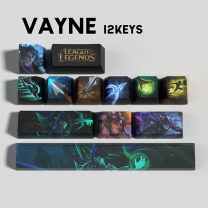 League of Legends Vayne Keycaps – Mechanical Keyboard Gaming Keycap Set | PixelCaps