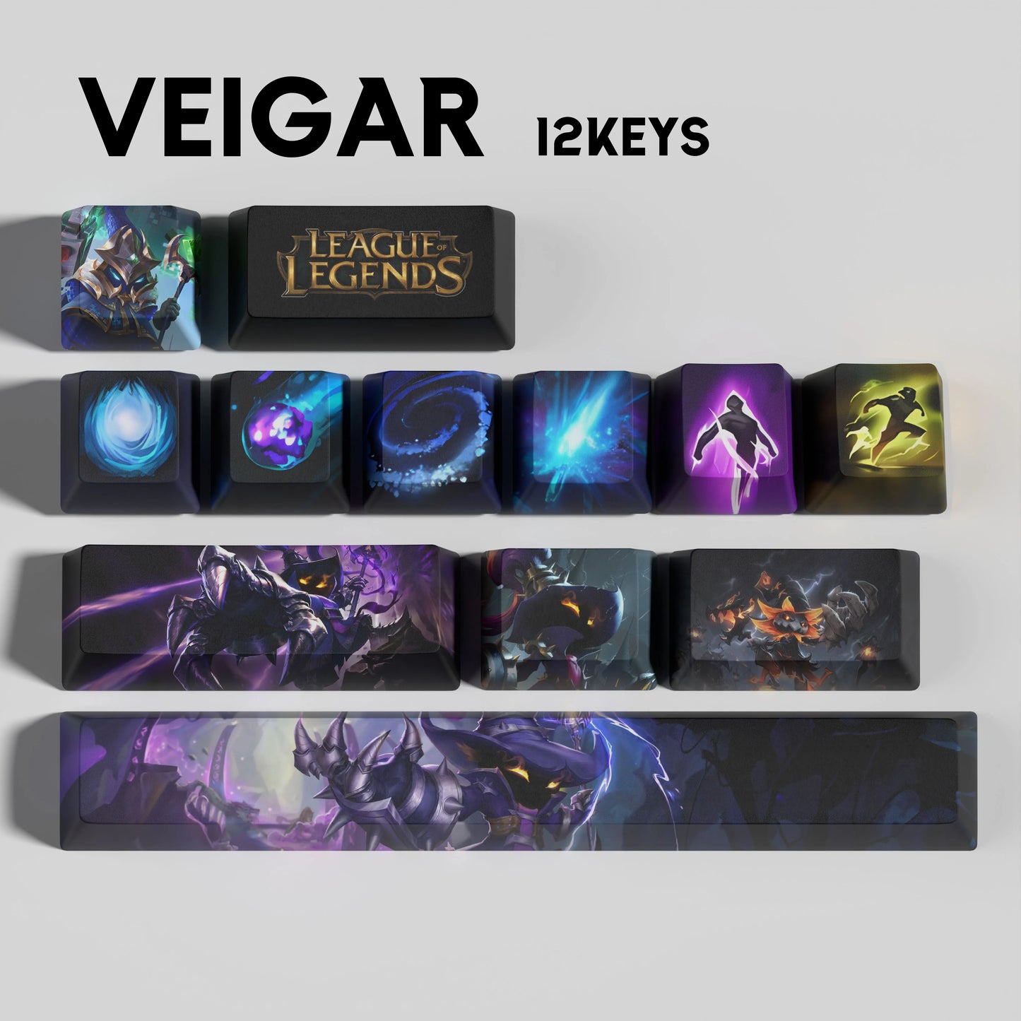 League of Legends Veigar Keycaps – Mechanical Keyboard Gaming Keycap Set | PixelCaps