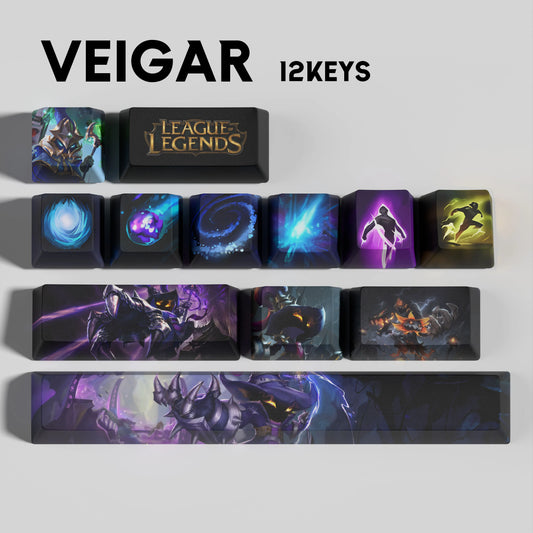 League of Legends Veigar Keycaps – Mechanical Keyboard Gaming Keycap Set | PixelCaps