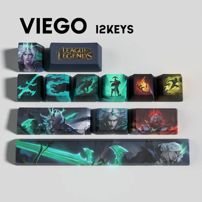 League of Legends Viego Keycaps – Mechanical Keyboard Gaming Keycap Set (30 / 14 / 12 Keys) | PixelCaps