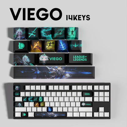 League of Legends Viego Keycaps – Mechanical Keyboard Gaming Keycap Set (30 / 14 / 12 Keys) | PixelCaps
