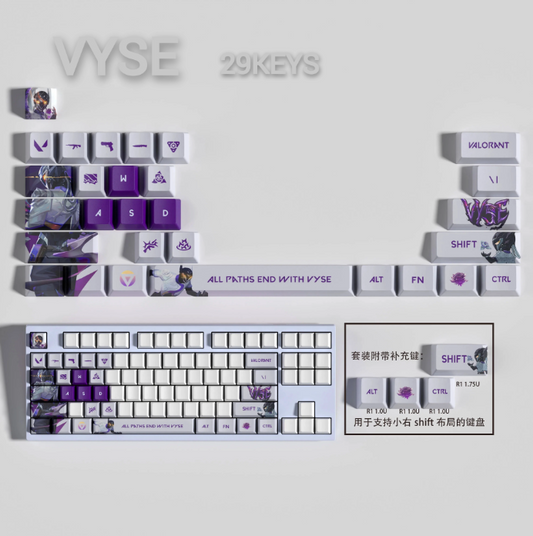PixelCaps - Vyse Keycaps – Limited Edition (29/14 Keys)