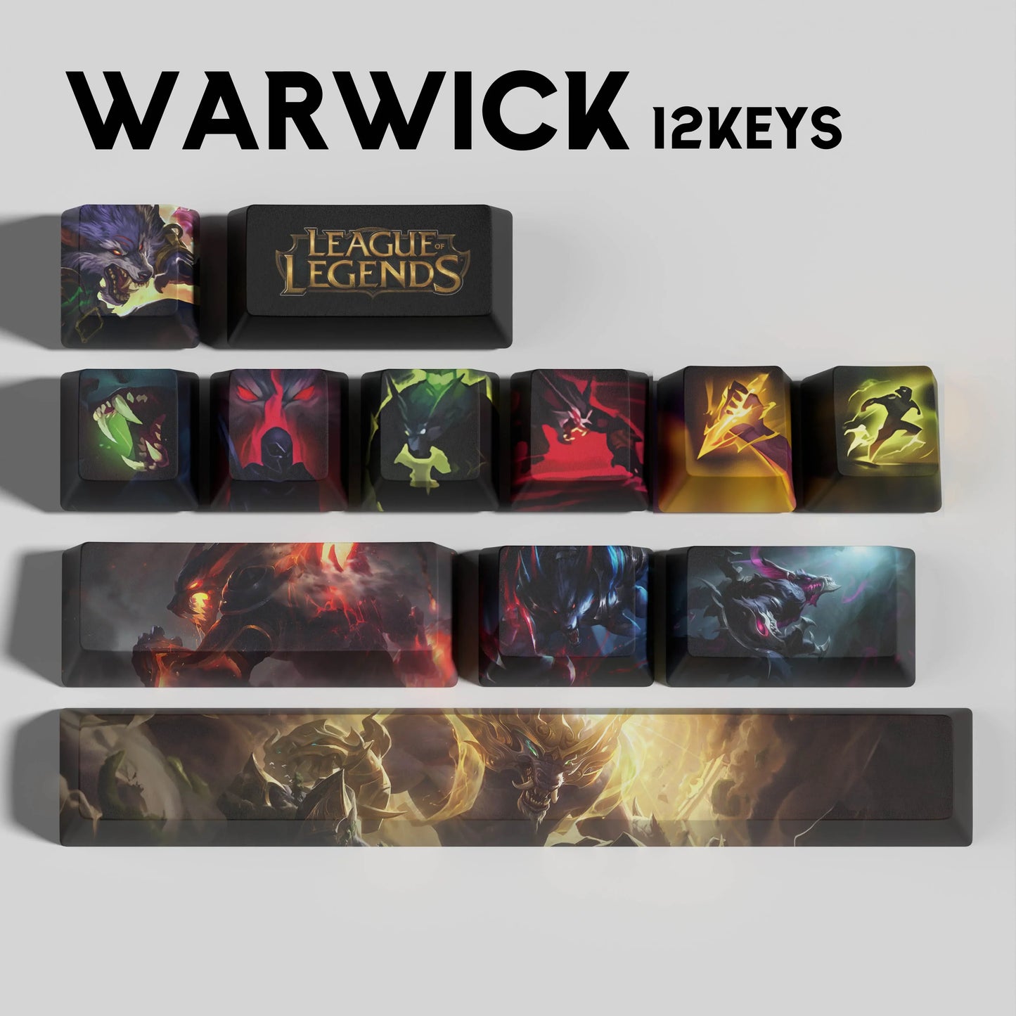 League of Legends Warwick Keycaps – Mechanical Keyboard Gaming Keycap Set | PixelCaps