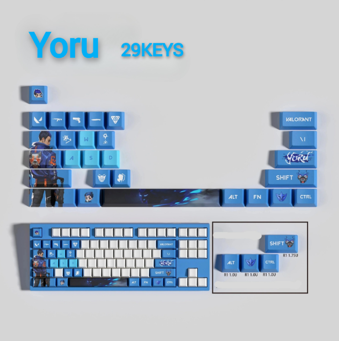 PixelCaps - Yoru Keycaps – Limited Edition (29/14 Keys)