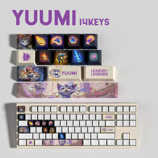 SPECIAL EDITION PixelCaps Yuumi KEYCAPS – 30, 14, 12 keys