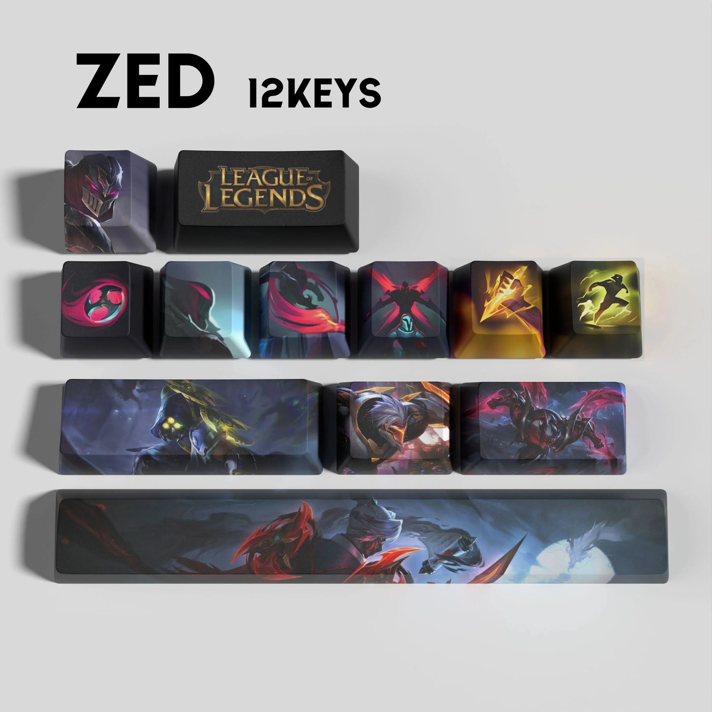 SPECIAL EDITION PixelCaps Zed KEYCAPS – 30, 14, 12 keys