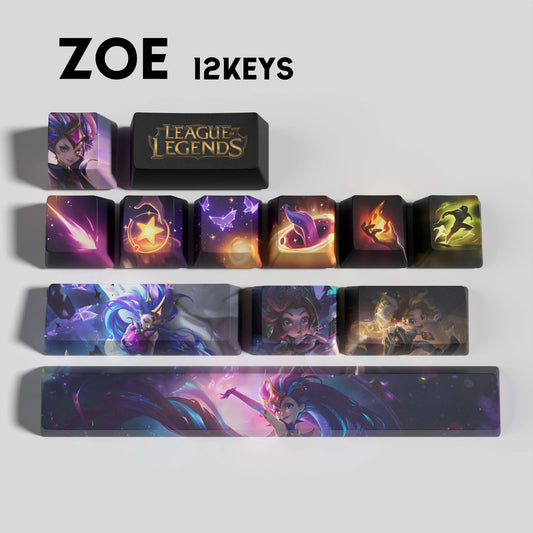 League of Legends Zoe Keycaps – Mechanical Keyboard Gaming Keycap Set | PixelCaps