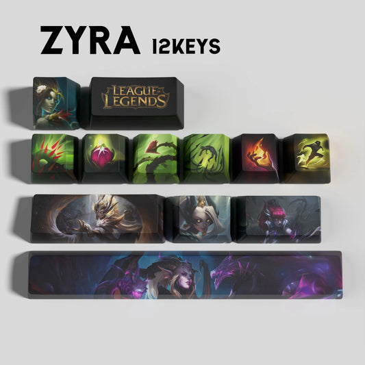 League of Legends Zyra Keycaps – Mechanical Keyboard Gaming Keycap Set | PixelCaps